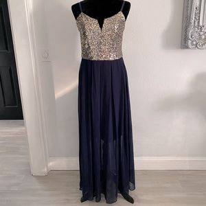 Sequence top navy dress